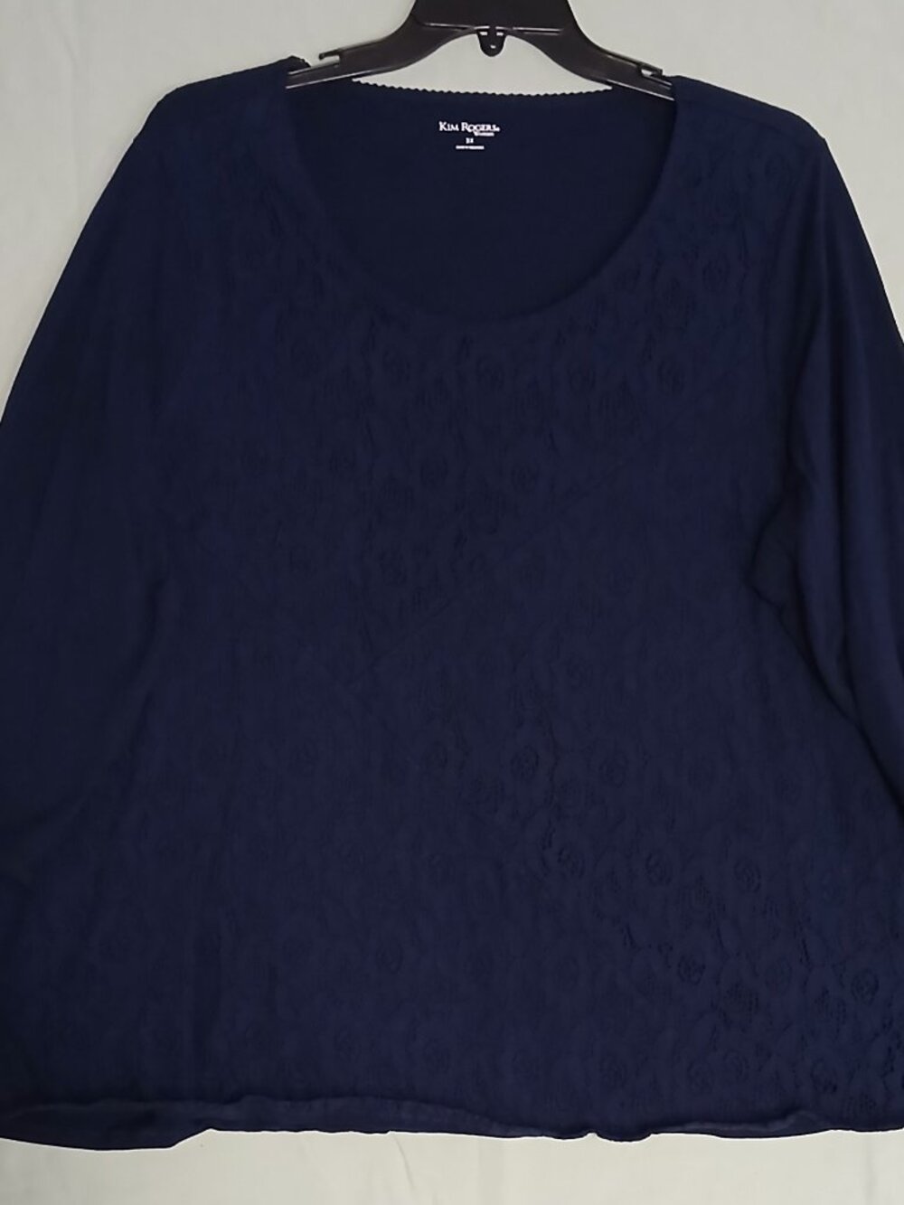 Kim Rogers Woman 3X Shirt with lace overlay